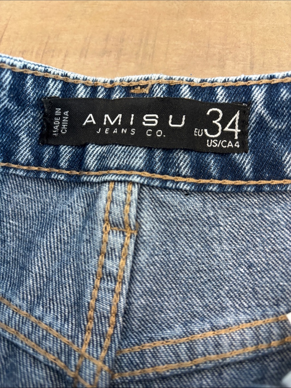 Amisu New Yorker Sparkly Rhinestone Denim Jeans Size 4 Nashville Cowgirl 🤠 - Picture 3 of 6